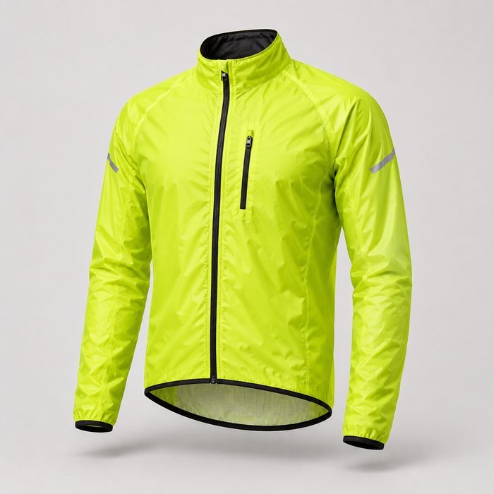 Packable rain jacket